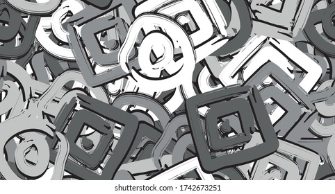 Farbübergreifender nahtloser Hintergrund. Duplizieren Sie die Farbtextur. Abstrakte Elemente zufällig geordnet