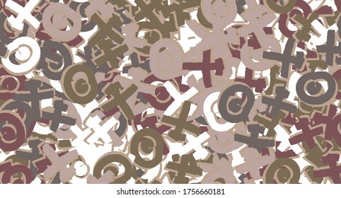 Multi-color seamless background. Duplicate the color texture. Abstract elements randomly arranged
