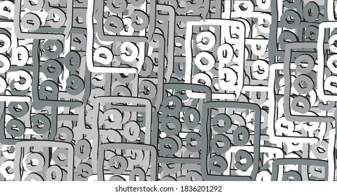Multi-color seamless background. Duplicate the color texture. Abstract elements randomly arranged