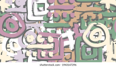 Multi-color seamless background. Duplicate the color texture. Abstract elements randomly arranged