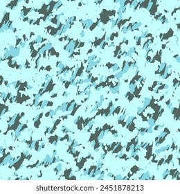 Multicolor Seamless Fashion Graphic Design. Camouflage Texture Red  Seamless Pattern. GoldBlue Repeated Vintage Vector Wrapping. Light Seamless Grunge Vector Illustration.