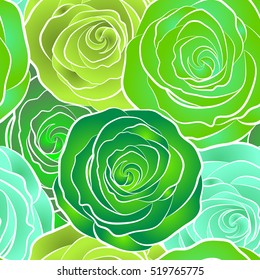 Multicolor seamless flower pattern. Seamless floral pattern. Vector abstract multicolored floral background.