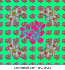 Multicolor seamless flower pattern. Seamless floral pattern. Vector abstract floral background.