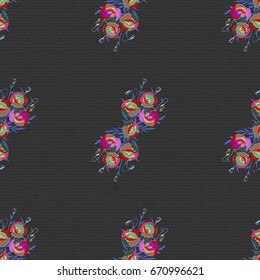 Multicolor seamless flower pattern. Seamless floral pattern. Vector abstract floral background.