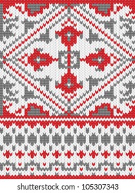 Multicolor seamless knitted background. EPS 10 vector illustration.