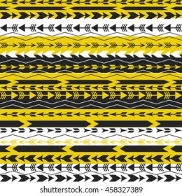 Multicolor seamless pattern. Boho style strips. tribal texture, ethnic ornament