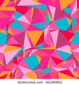 Multicolor seamless pattern. elements of  triangle for design. stylish