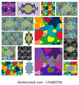 Multicolor seamless texture, abstract geometric