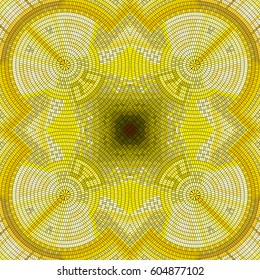 Multicolor seamless texture. Mosaic symmetric background. Abstract unusual vector pattern.
