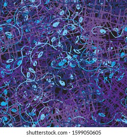 Multi-color seamless vector background. Abstract colored texture from brush strokes and dabs of paint. 