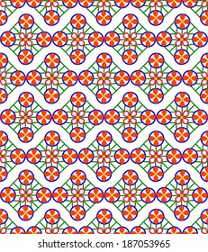 Multicolor seamless vector background for geometric design