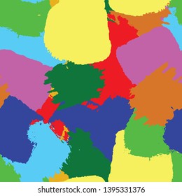 Multi-color seamless vector pattern. Abstract texture for printing on fabric. Bright fantastic design