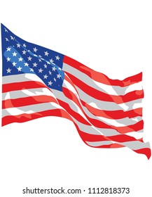 Multicolor Shaded American Flag