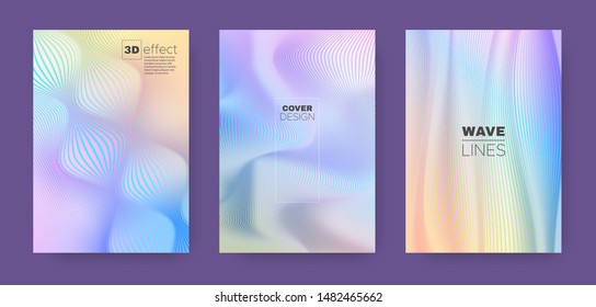 Multicolor Shape. Pastel 3d Design. Lines Illustration. Business Distorted Texture. Pastel Gradient Covers. Multicolor Lines Background. Pastel Gradient Poster. Holographic Distorted Texture.
