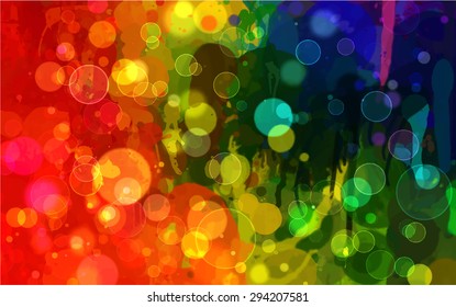 Multicolor shine brush strokes background. Vector version