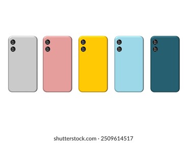 Multicolor smart phone illustration design Looks exactly like the original design