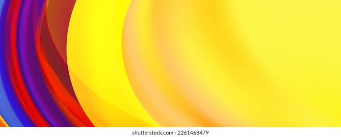 Fondo abstracto multicolor liso, banner, folleto, rojo, azul, amarillo