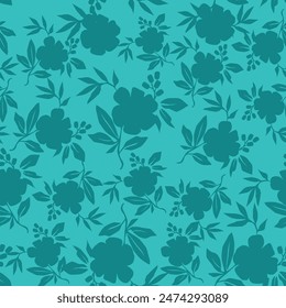 multicolor solid blooming small and tiny flower with leaves pattern, all over vector design with bright background illustration digital image for textile and paper printing factory