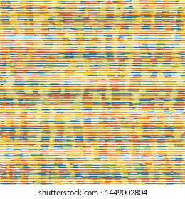 Multicolor Space-Dyed Effect Striped Textured Background. Seamless Pattern.