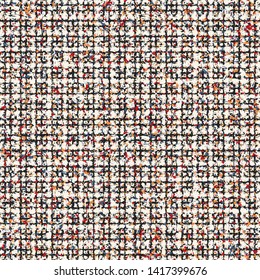 Multicolor Speckled Broken Mesh Textured Distressed Background. Seamless Pattern.