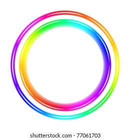 Multicolor spectral circle. Illustration on white background