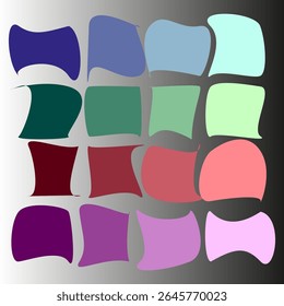 Conjunto de esfera multicolor. Arranjo de bola brilhante. Gradiente orb cluster. Coleção de cores vetoriais.