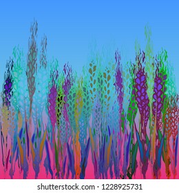 Multicolor spica background magical nature pattern.