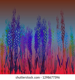 Multicolor spica background magical nature pattern.