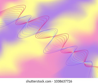 multicolor spiral network wave background