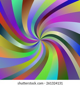 Multicolor spiral ray background