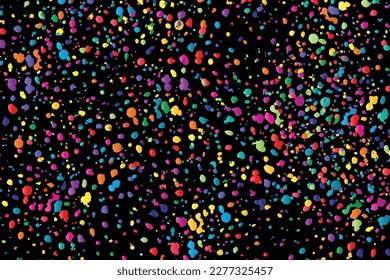 Multicolor splash background on black background.