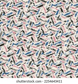 Multicolor Splatter Textured Checkered Pattern