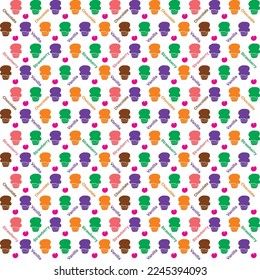 Placa de verano multicolor de primavera con fondo de helado aromatizado y vector de patrones para tela de moda, tarjeta, portada para portátiles, papel de regalo, ropa y arte