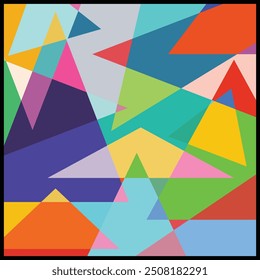 Multicolor square abstract background. Use for social media posts, wallpaper, print art, and illustration.