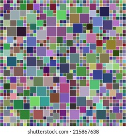 Multicolor square mosaic design - vector version