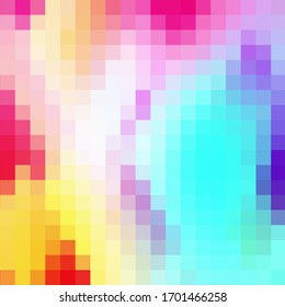 Multicolor square pattern. Quadrangle background. Illustration