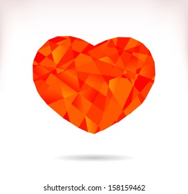 Multicolor srylised heart. Vector illustration eps 10