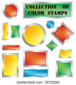 Multicolor stamp collection