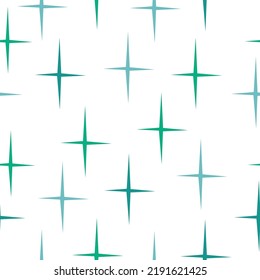 Multicolor star ornament seamless pattern. Vector illustration. Festive Stars Wallpaper.