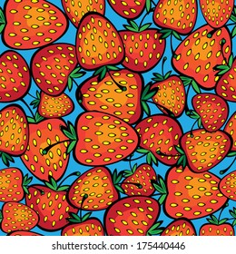 multicolor strawberry seamless pattern