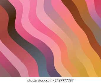 Multicolor striped abstract background. Vector illustration.