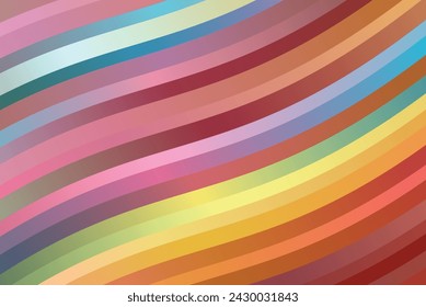 Multicolor striped abstract background. Vector illustration.