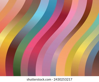 Multicolor striped abstract background. Vector illustration.