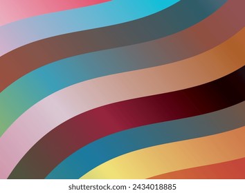 Multicolor striped abstract background. Vector illustration.