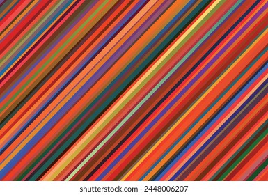 Multicolor striped abstract background. Vector illustration.