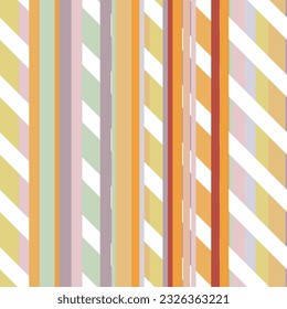 Multicolor striped background, colorful geometric vector texture with lines. Modern splash effect banner. Abstract illustration with stripe. Hand drawn seamless pattern for fabric, textile, wallpaper.