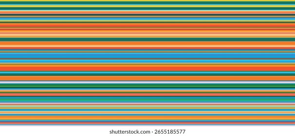 Fundo listrado multicolor, textura vetorial geométrica colorida com linhas. Banner moderno do efeito de splash. Ilustração abstrata com faixa. Padrão sem costura desenhado à mão para tecido, têxtil, papel de parede.