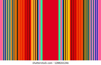 Multicolor Striped Background, Mexican Sarape, Traditional Mexican Colorful Sarape, Copy Space, Multicolor Lines, Background