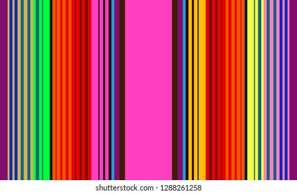 Multicolor Striped Background, Mexican Sarape, Traditional Mexican Colorful Sarape, Copy Space, Multicolor Lines, Background