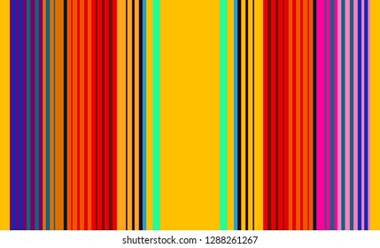Multicolor Striped Background, Mexican Sarape, Traditional Mexican Colorful Sarape, Copy Space, Multicolor Lines, Background